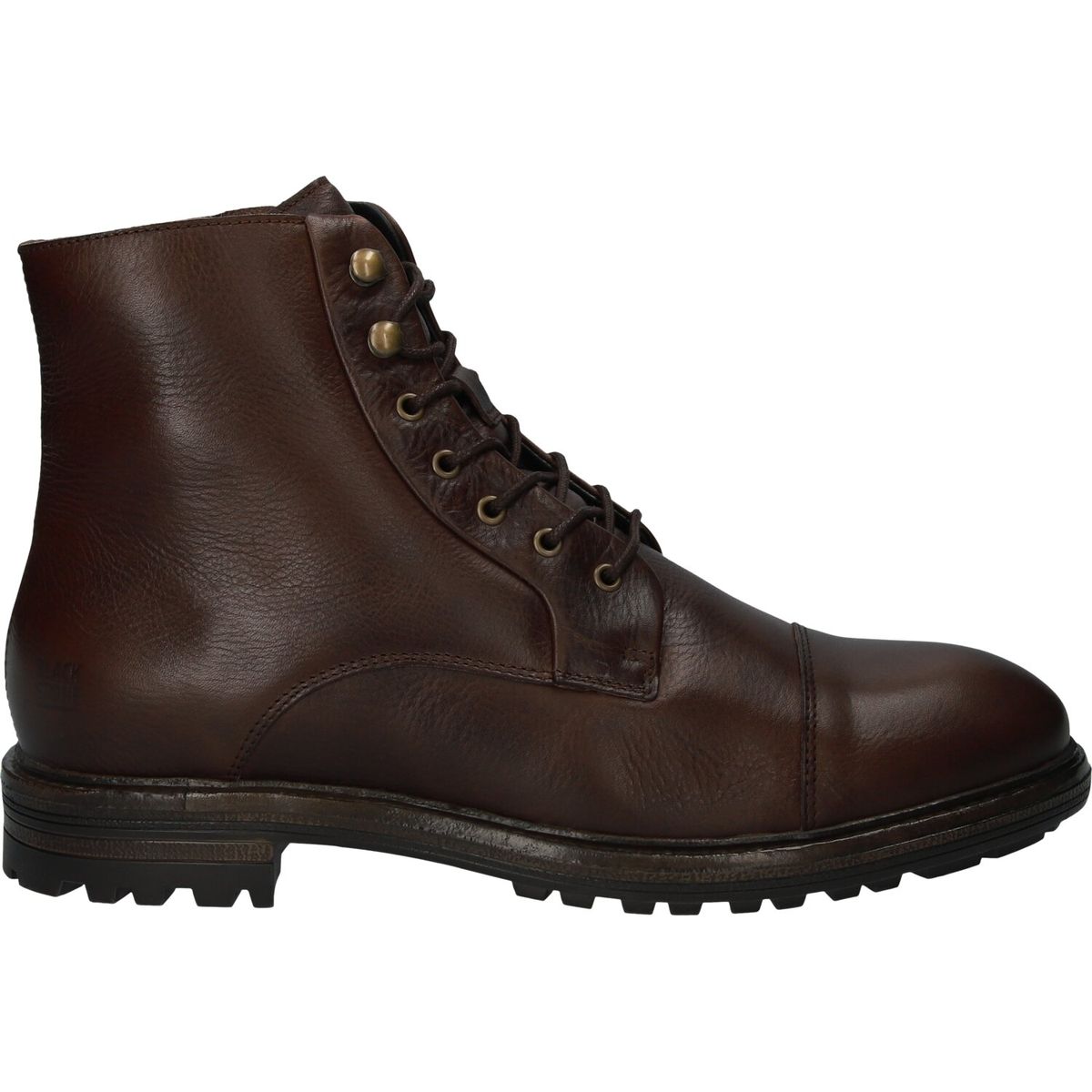 Schnürstiefel aus Leder mit Kappe