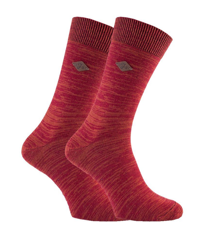 Farah - 2 Paar Herren 1920 helle Farbe Luxus Baumwolle dünn Casual Crew Socken - FNS008RDAP