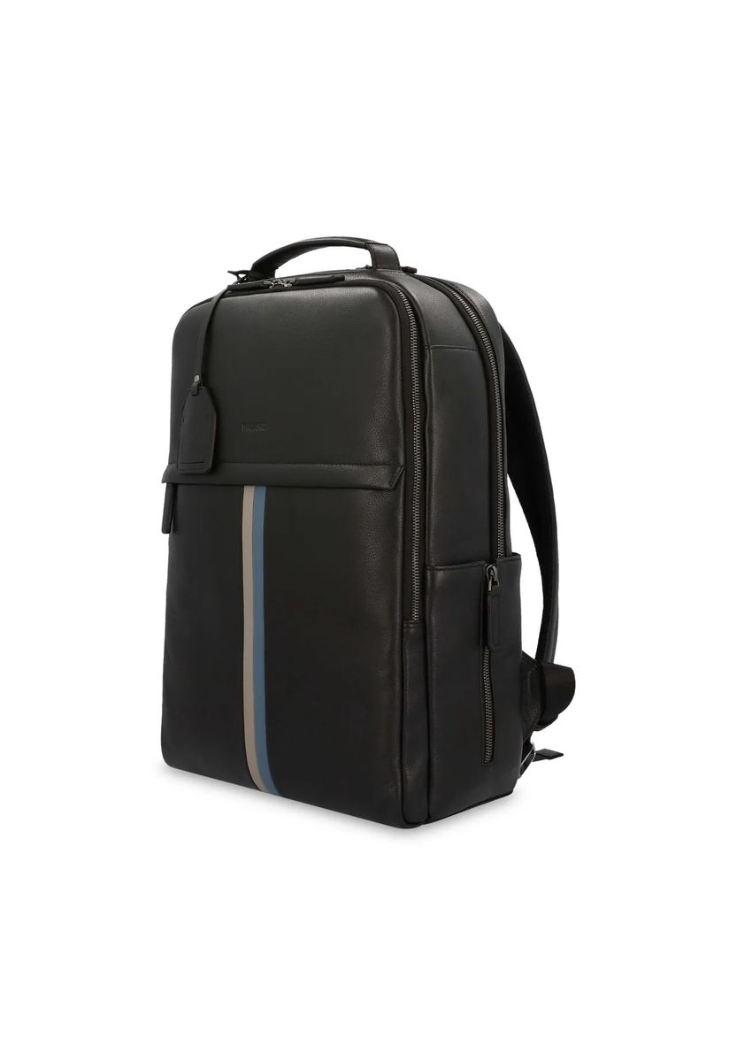 PICARD Laptoprucksack, Rindsleder, Anhänger, schwarz, 99