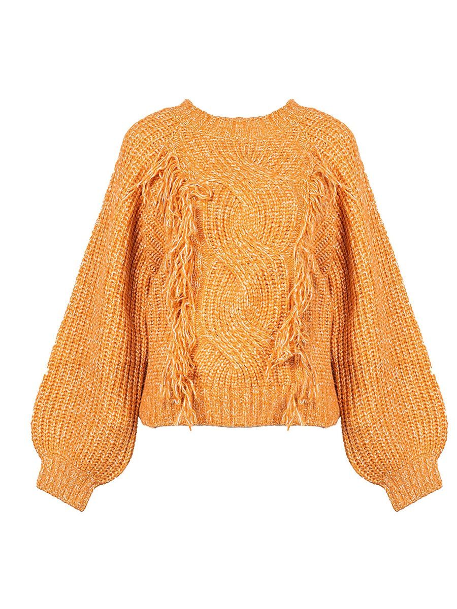Strickpullover mit Fransen