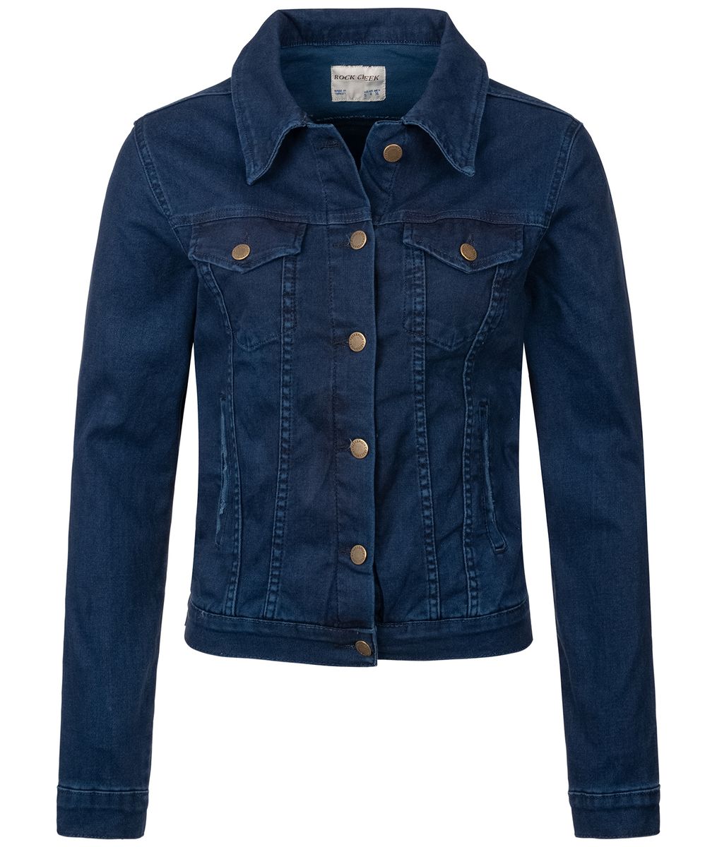 Kurze Jeansjacke mit Taschen