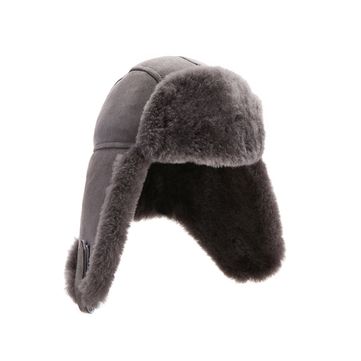 Shearling Trapper Mütze mit Ohrenklappen
