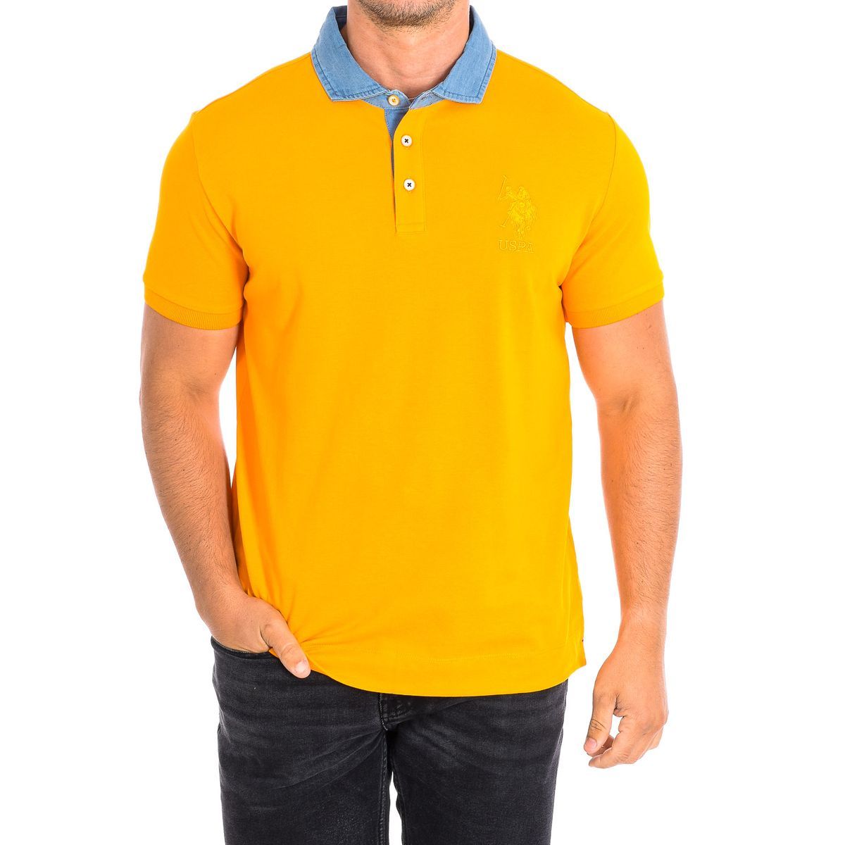 Lässiges Poloshirt mit Kontrastkragen