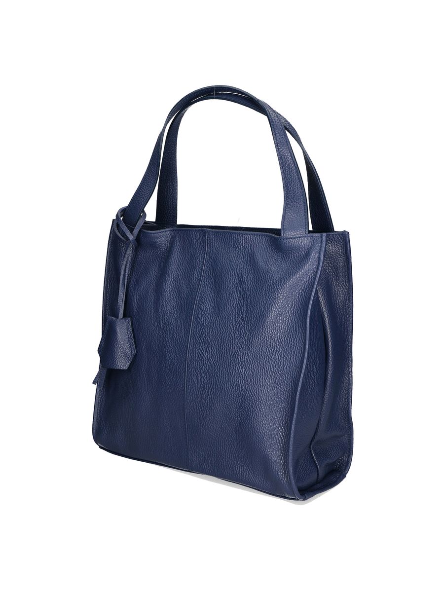 Minimalistische strukturierte Leder-Shopper