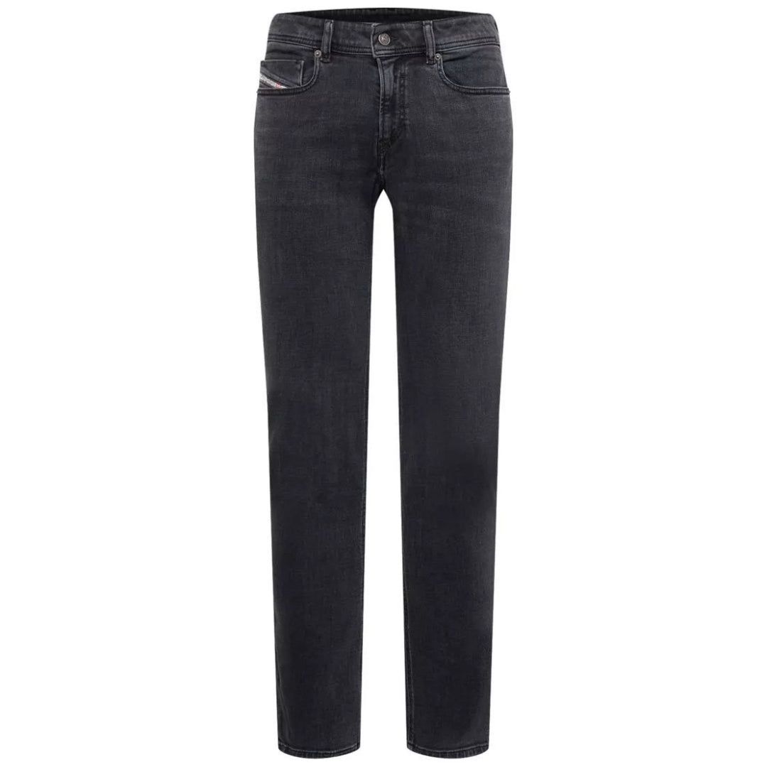 Graue Slim-Fit Stretch-Denim Jeans