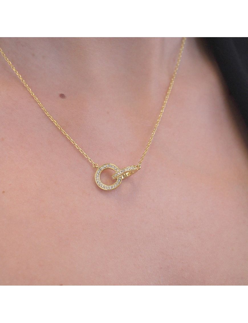 Halskette mit zwei verschlungenen Ringen