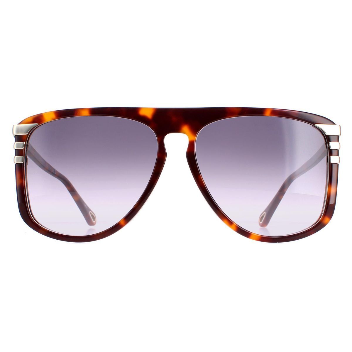 Pilotenbrille Havana Gestell Graue Gläser