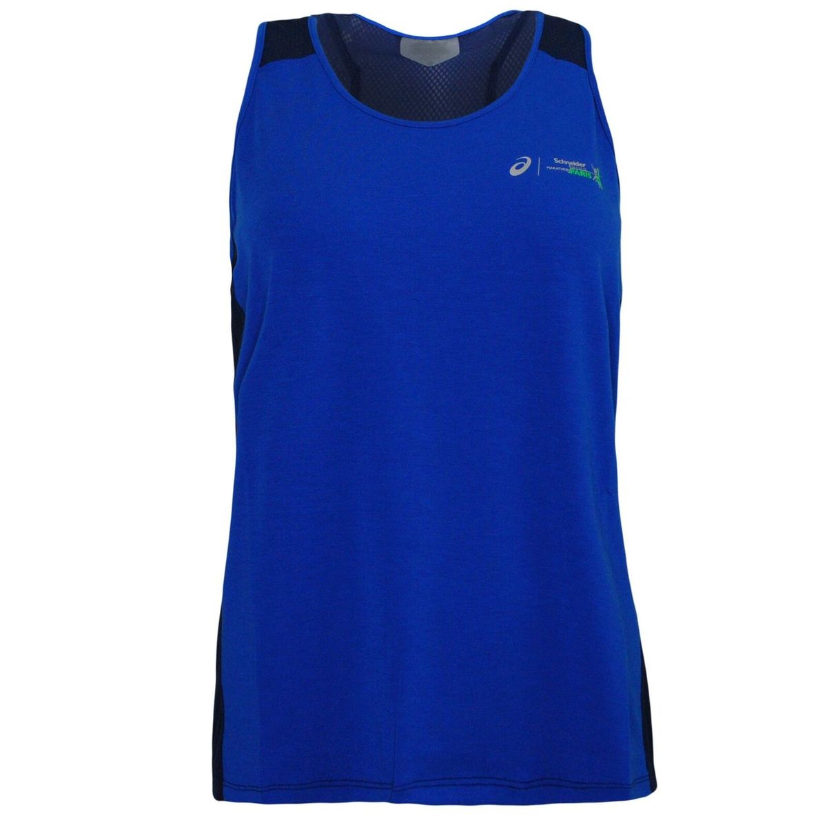 Blaues ärmelloses Lauf-Tanktop für Damen