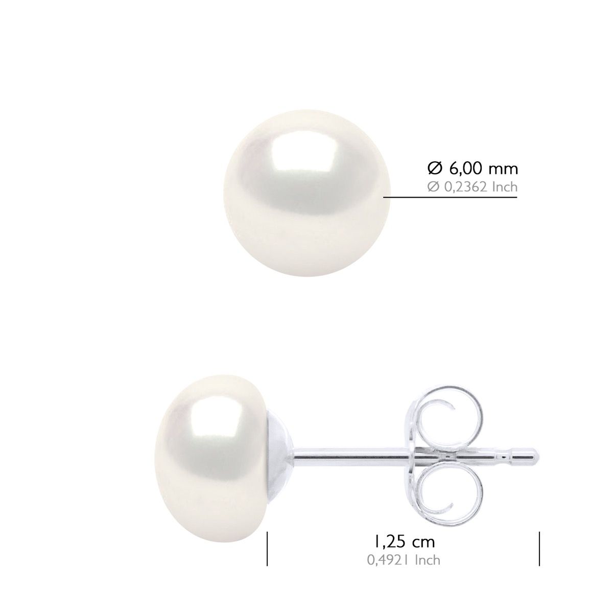 Klassische Süßwasser-Perlenstecker