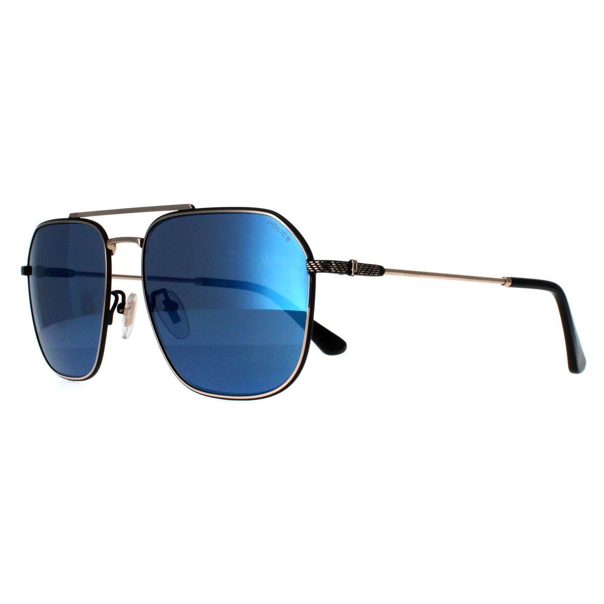 Aviator Sonnenbrille Goldgestell Blaue Gläser