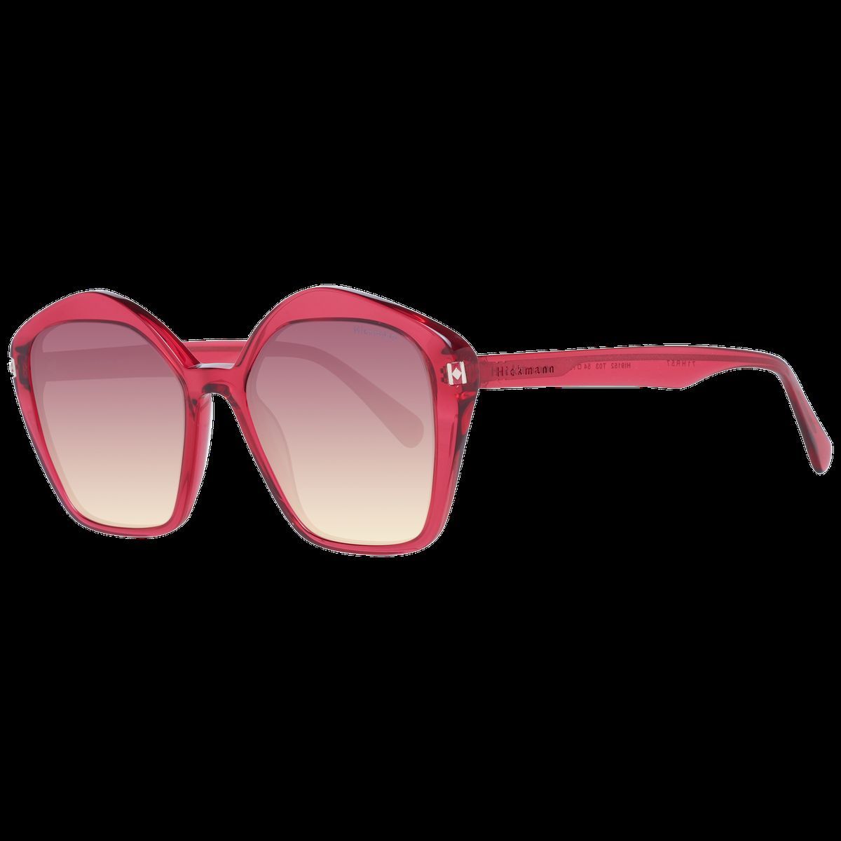 Übergroße, quadratische Sonnenbrille in Rot