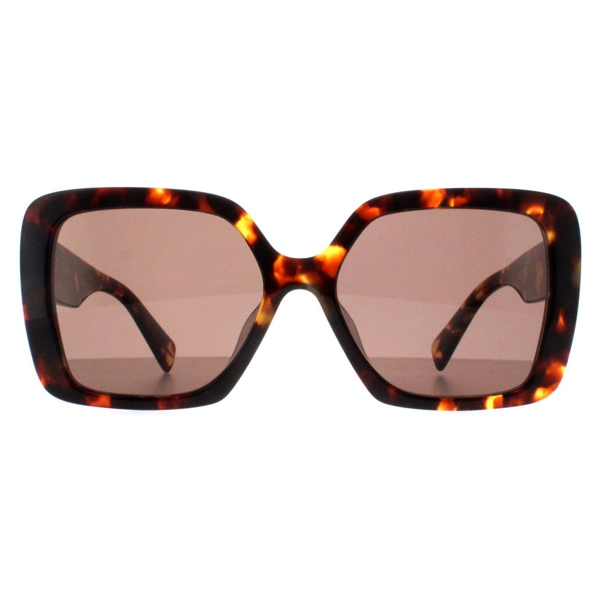 Quadratische Honig-Havanna-Sonnenbrille