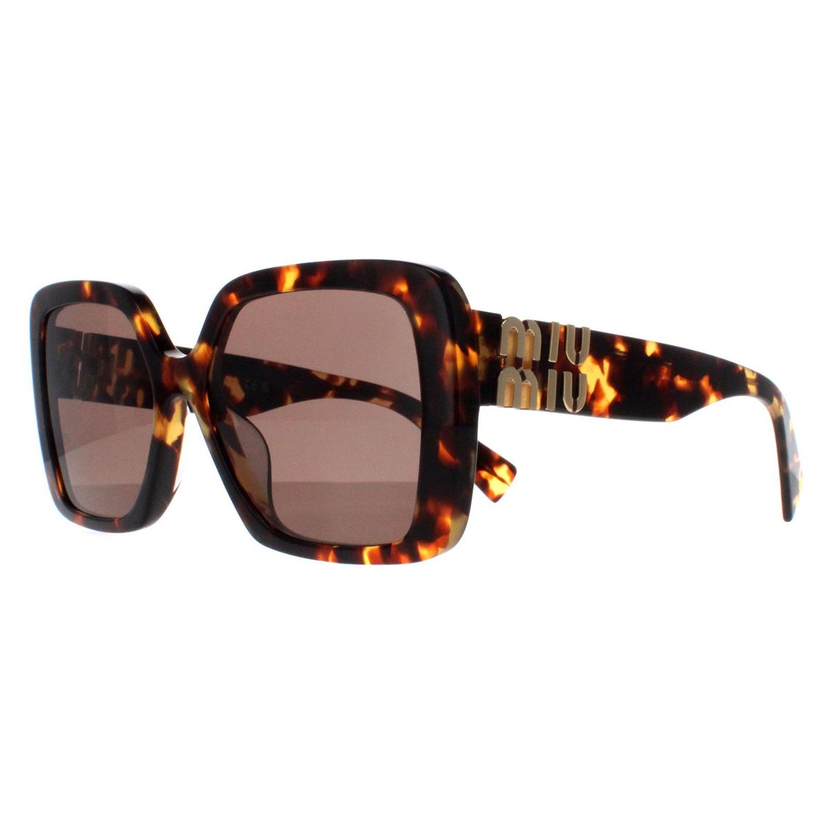Quadratische Oversize-Sonnenbrille in Schildpatt-Optik