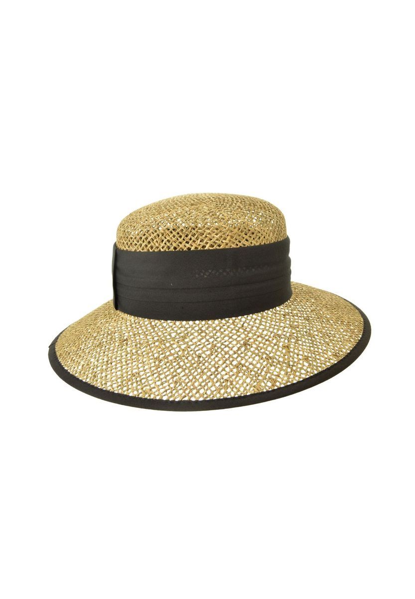 Klassischer Stroh-Glockenhut mit Band