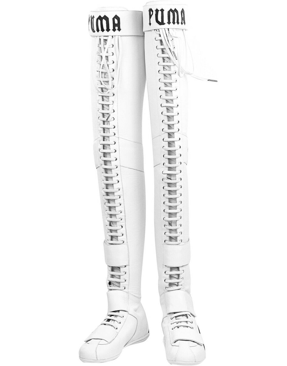 Overknee-Sneaker-Stiefel mit Schnürung