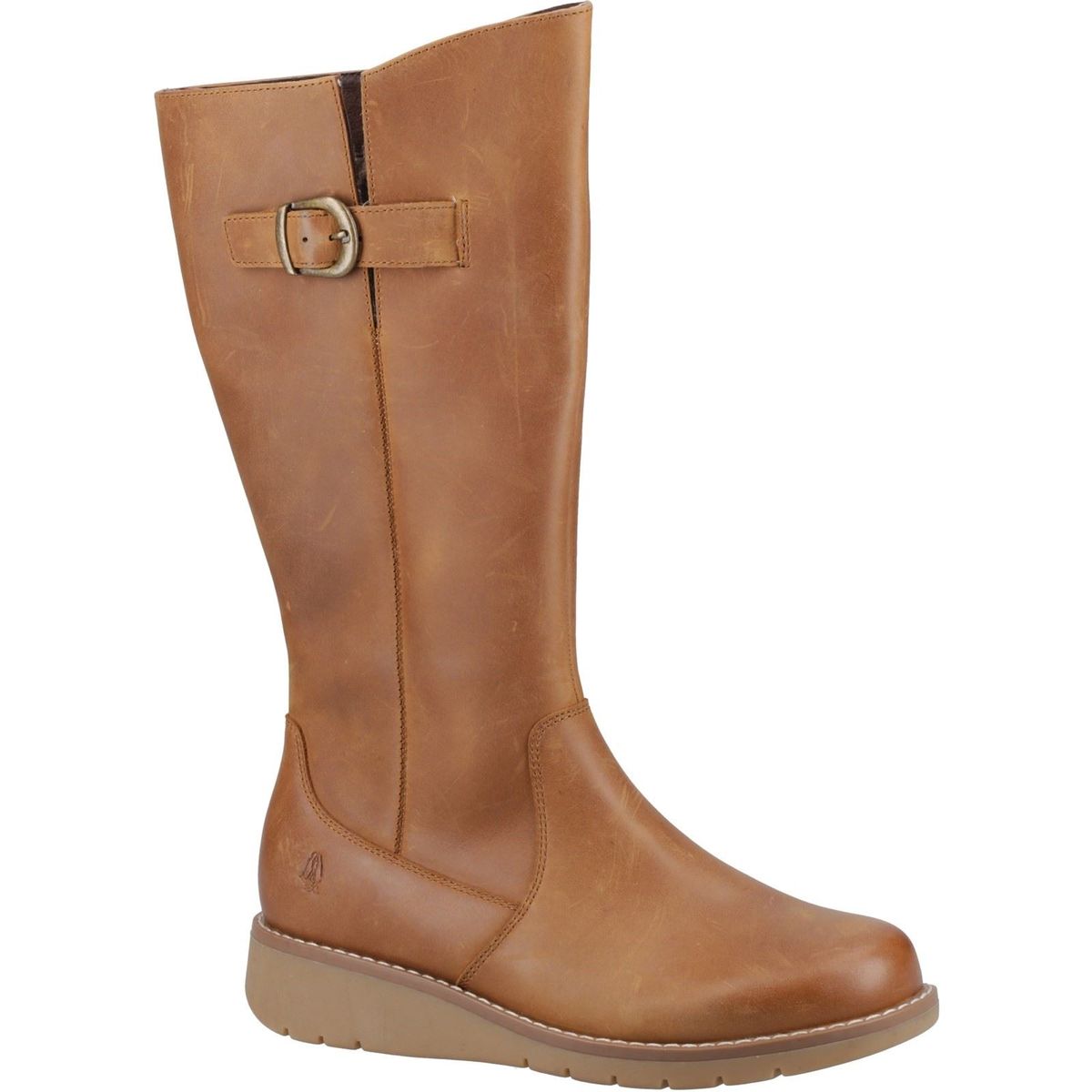 Lederhohe Reitstiefel mit Schnalle