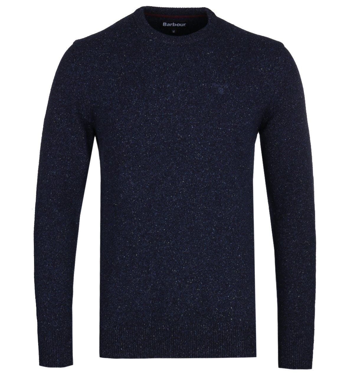 Marineblauer Rundhals-Pullover aus Lammwollmischung für Herren