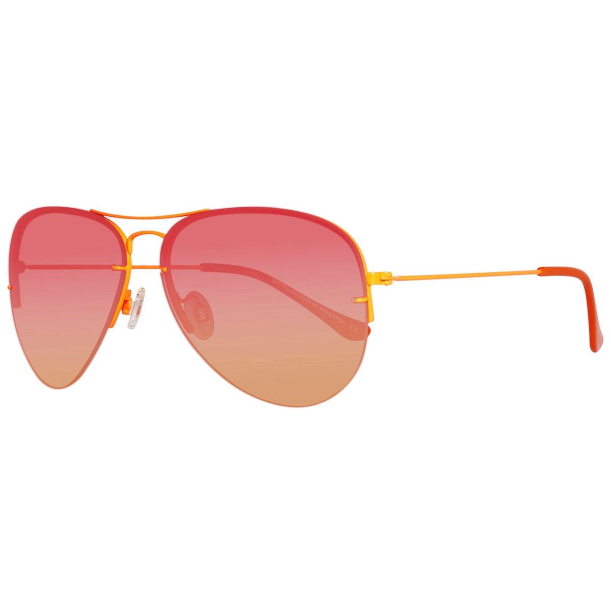 Aviator Sonnenbrille mit orangefarbenem Rahmen