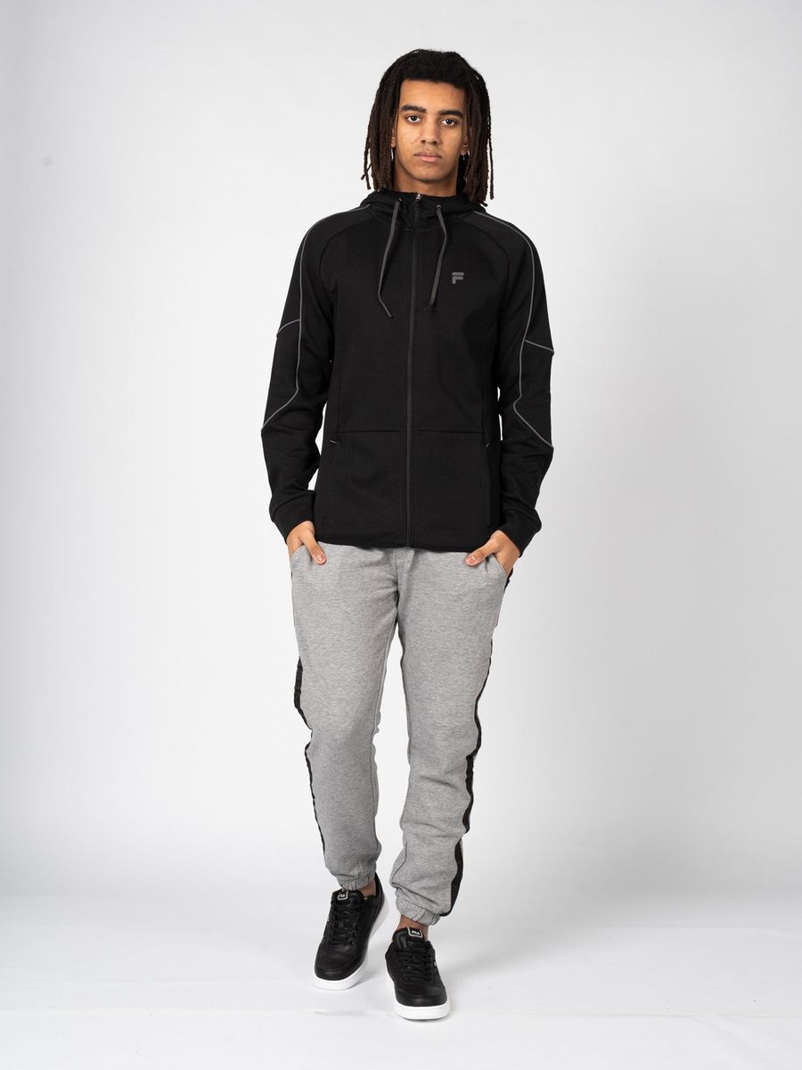 Sportlicher Zip-Hoodie mit Paspeln