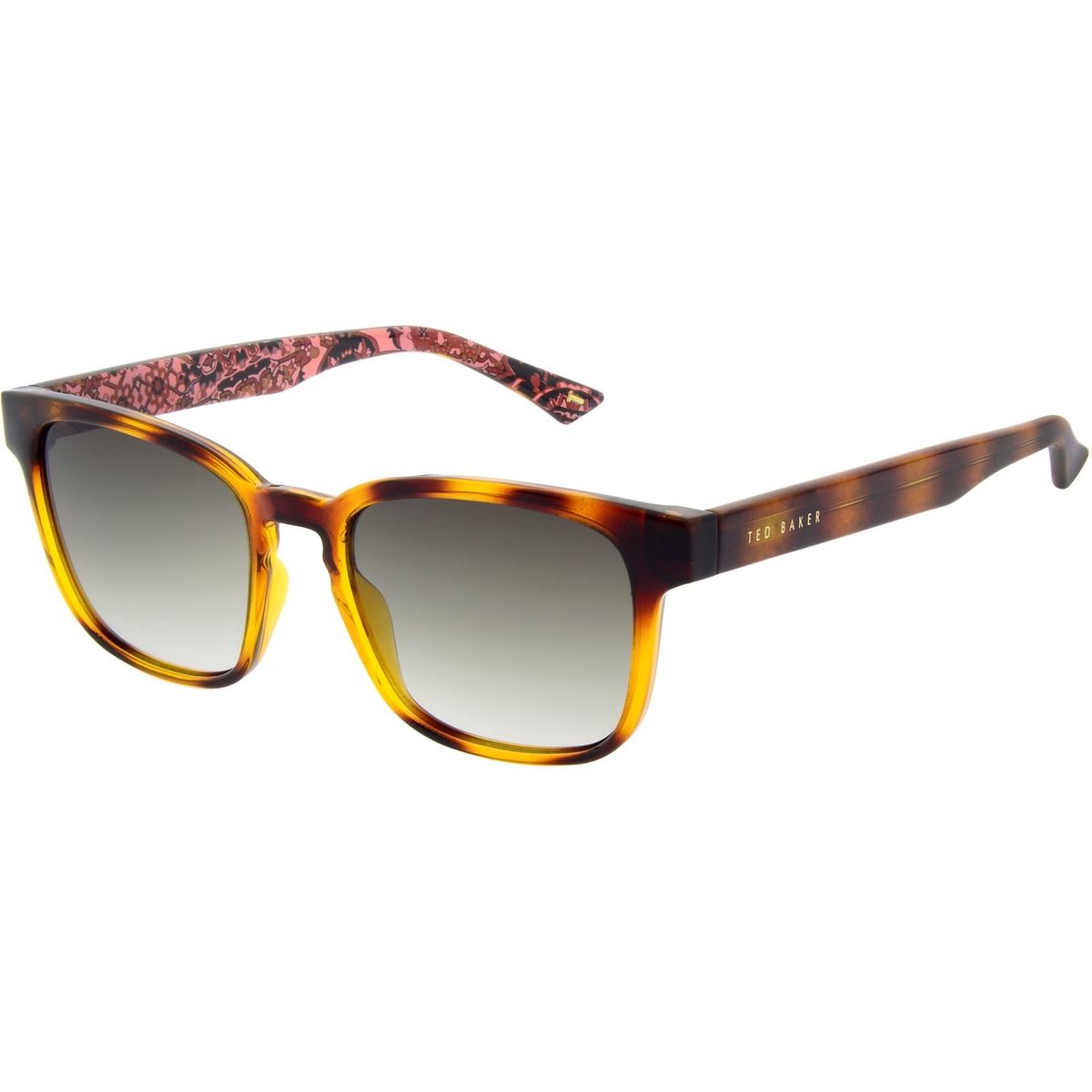 Klassische rechteckige Sonnenbrille in Hornoptik