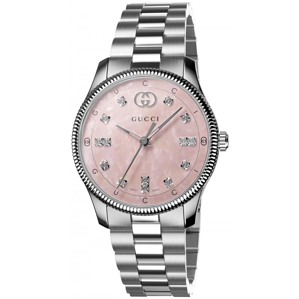 Elegante G-Timeless Rosa Perlmutt Damenuhr