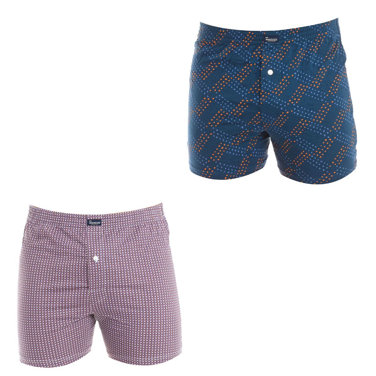 Baumwoll-Boxershorts mit Muster im Doppelpack
