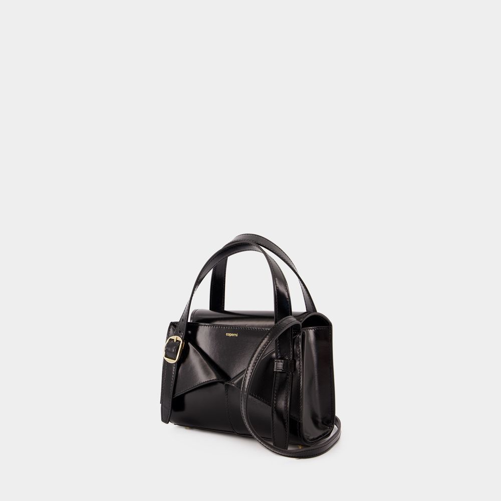 Mini strukturierte Ledertasche mit Griff