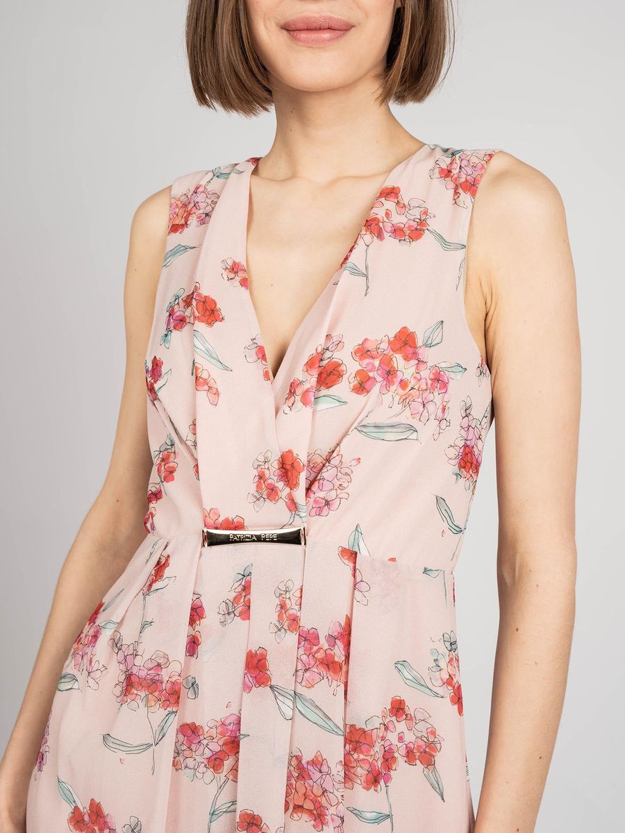 Fließendes Maxikleid mit Blumenmuster