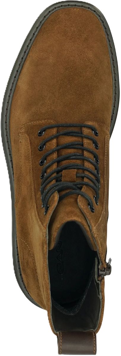 Klassische Schnürstiefeletten aus Veloursleder