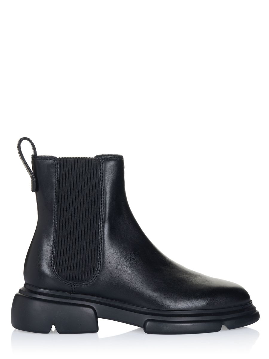Schwarze Chelsea Leder Stiefeletten