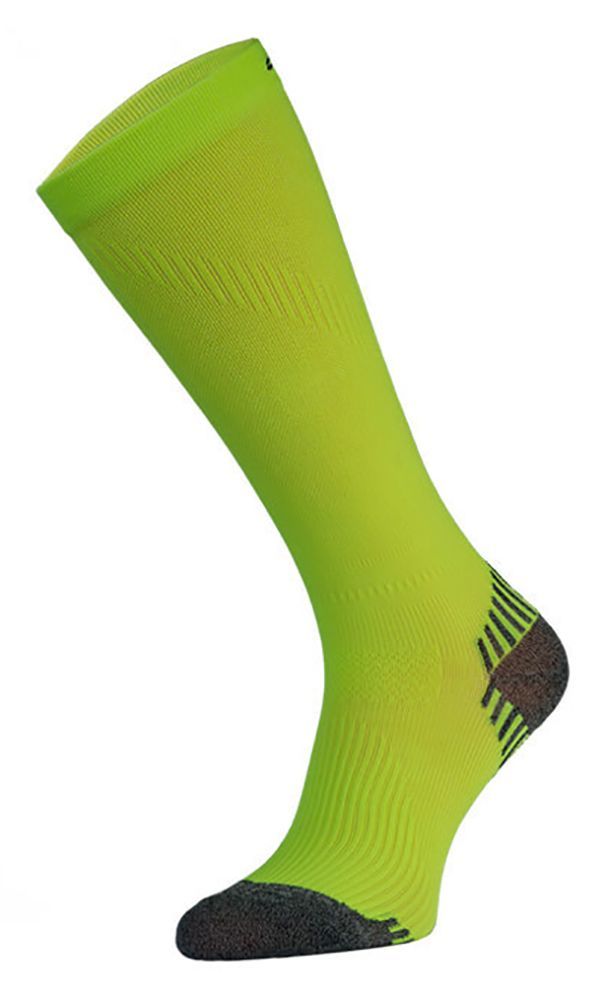 COMODO - 1 Paire Chaussettes Genou Sport Running Contention Homme Femme - Jaune Fluo