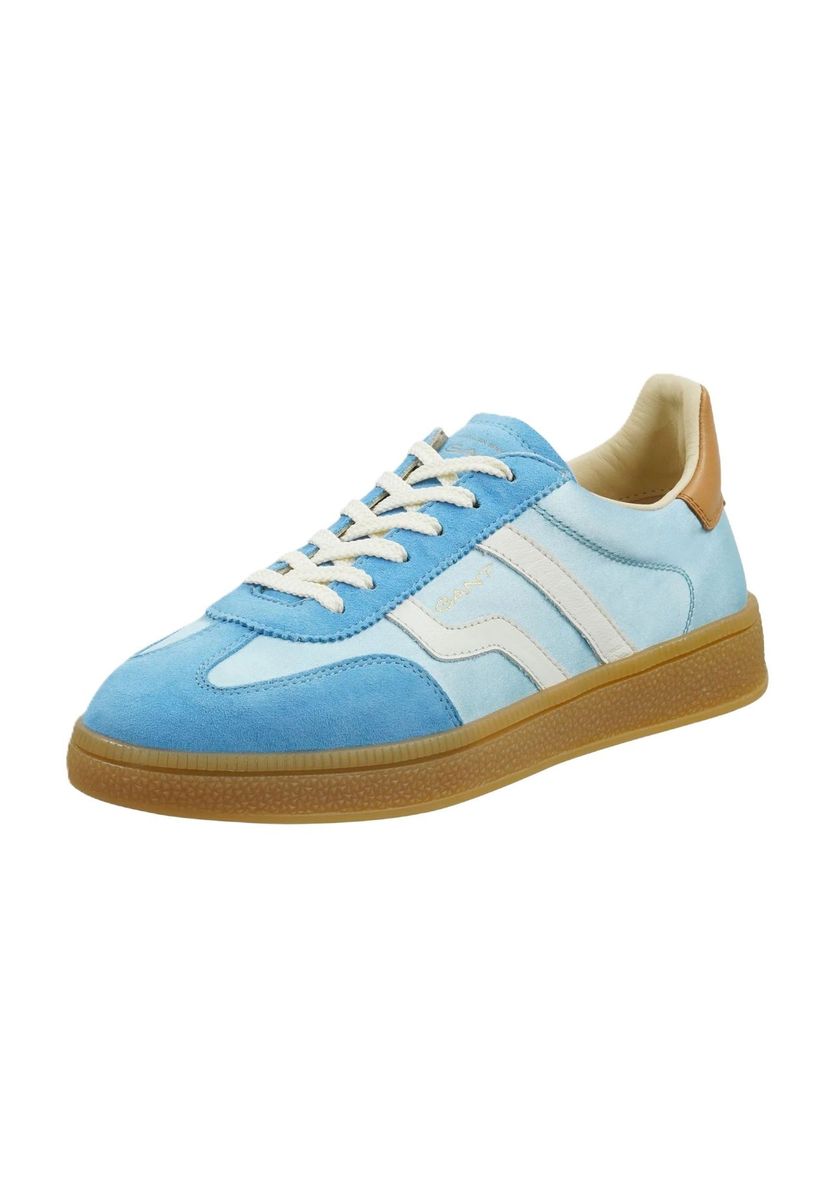 Retro Sneaker aus Satin & Wildleder