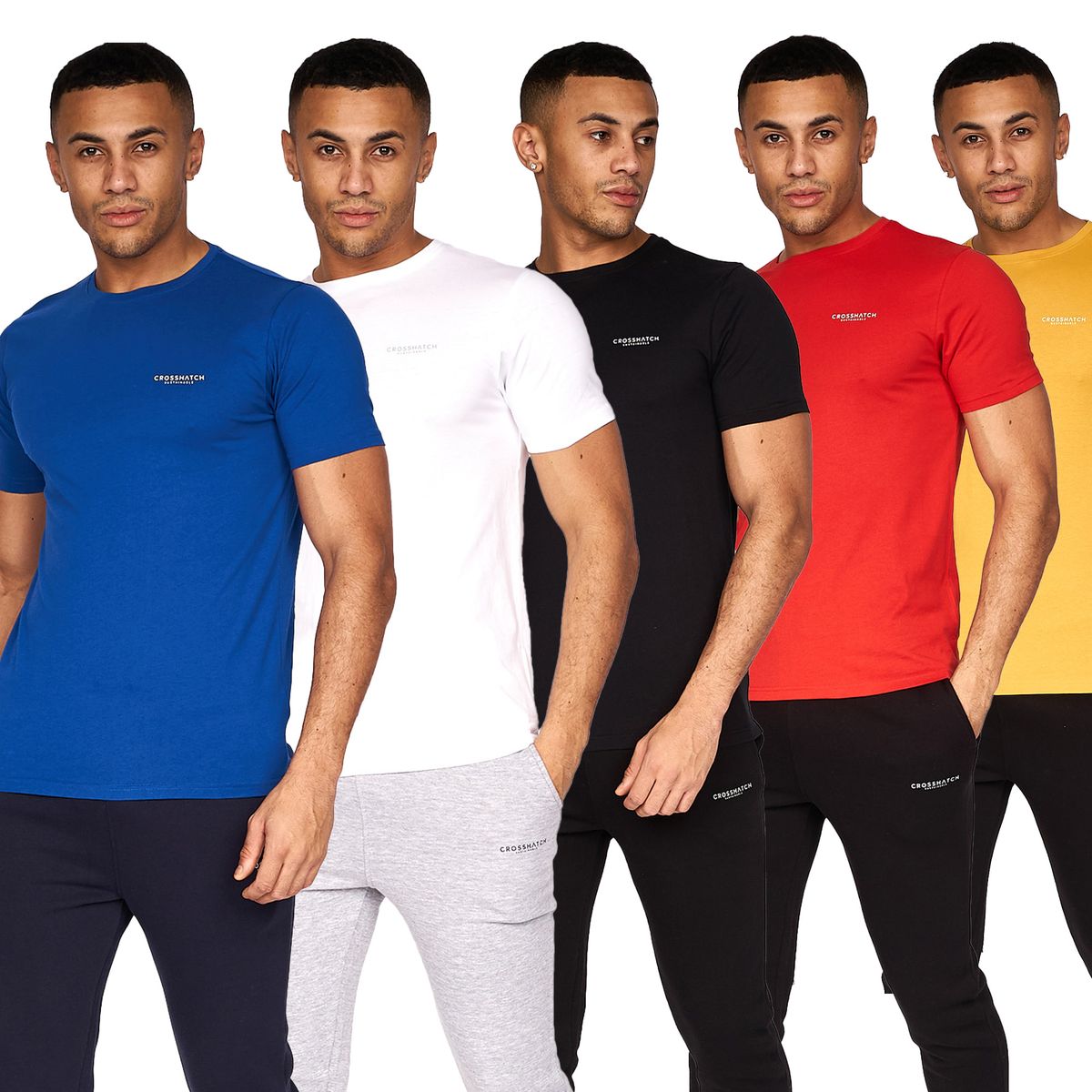 Herren T-Shirt mit Rundhalsausschnitt, Uni