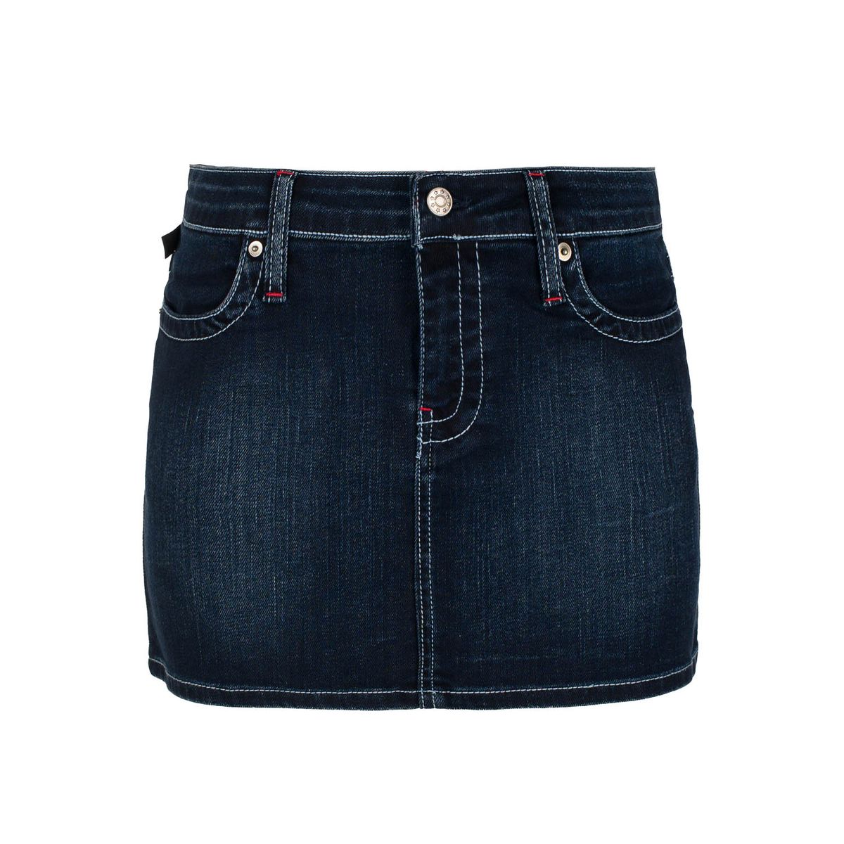 Minirock aus Denim mit Taschen