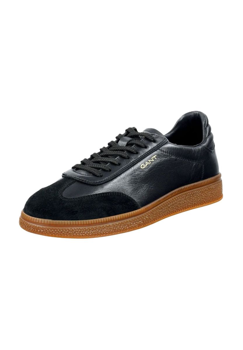 Retro-Leder-Sneaker mit Gummisohle