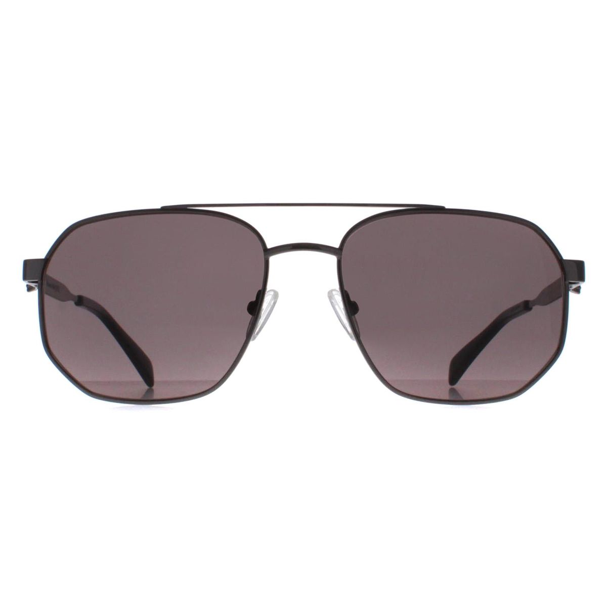 Metall-Pilotenbrille mit grauen Gläsern