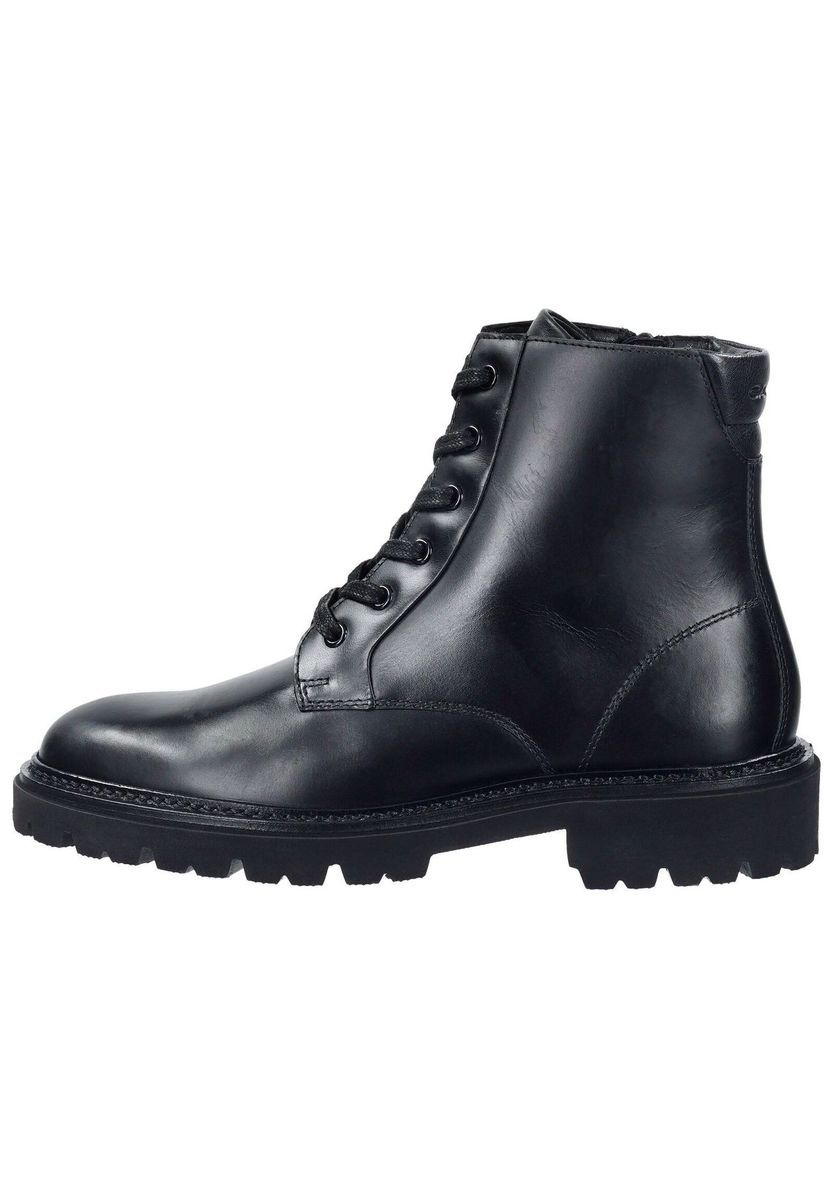 Klassische Leder Schnürstiefelette