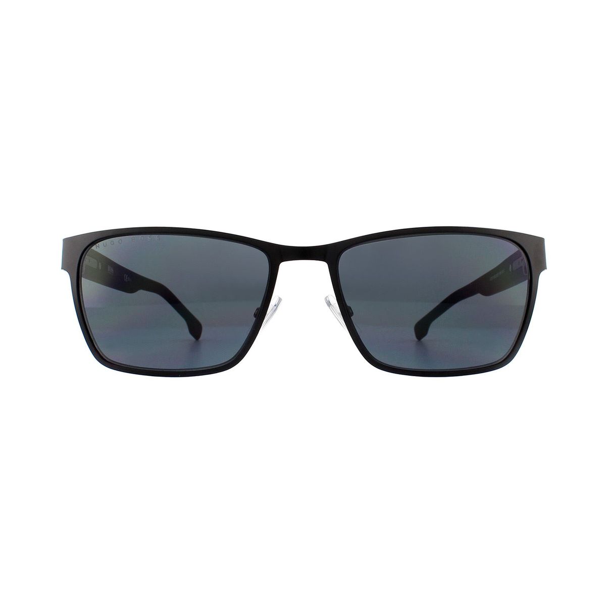 Matte Schwarze Rechteckige Sonnenbrille