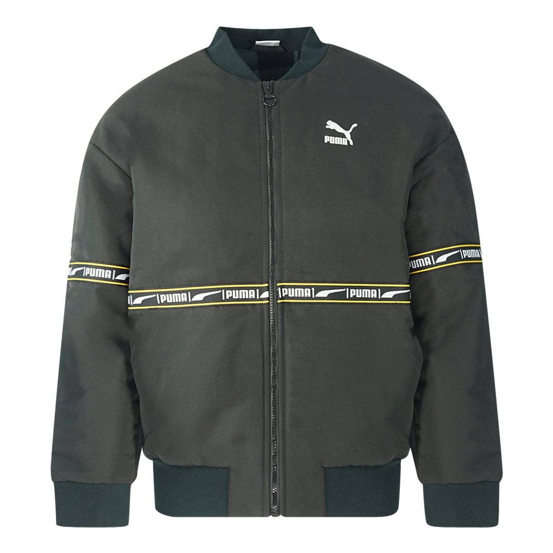 Schwere Bomberjacke mit Logo-Band
