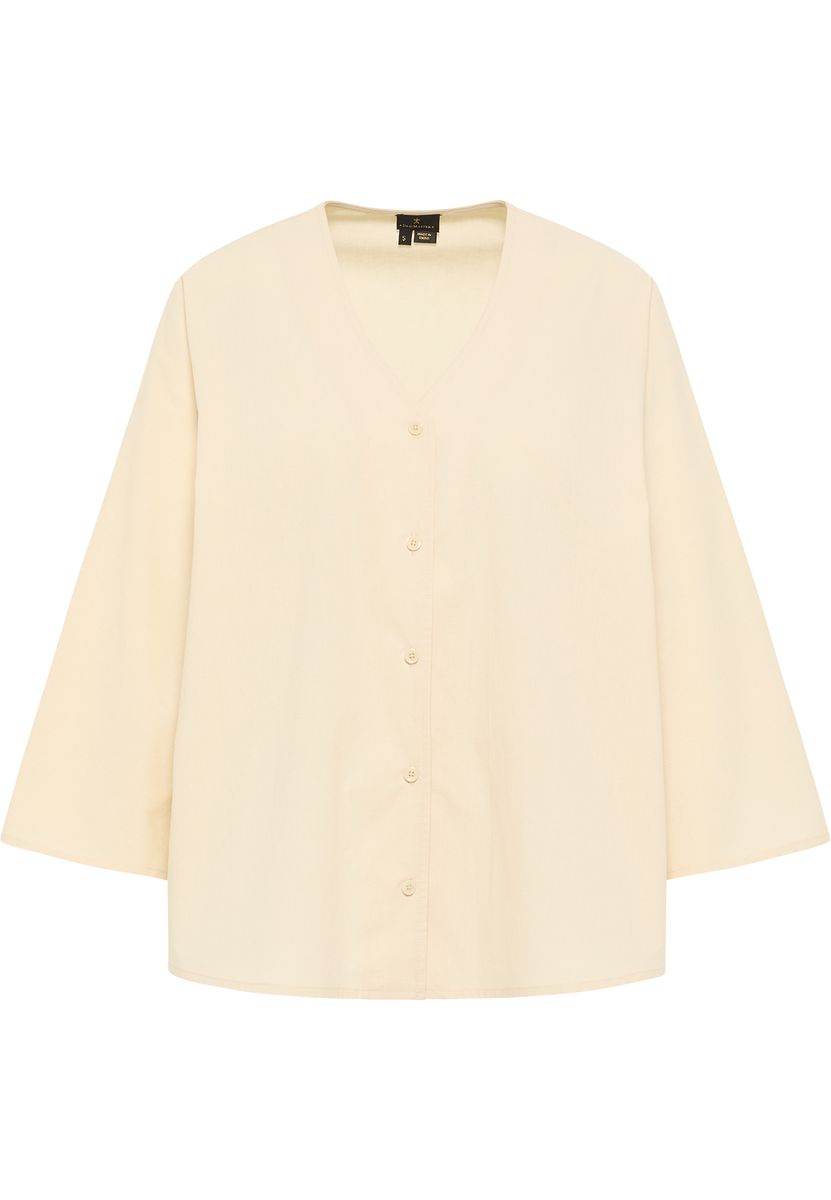 Damen Bluse mit lockerer Passform und Knopfleiste
