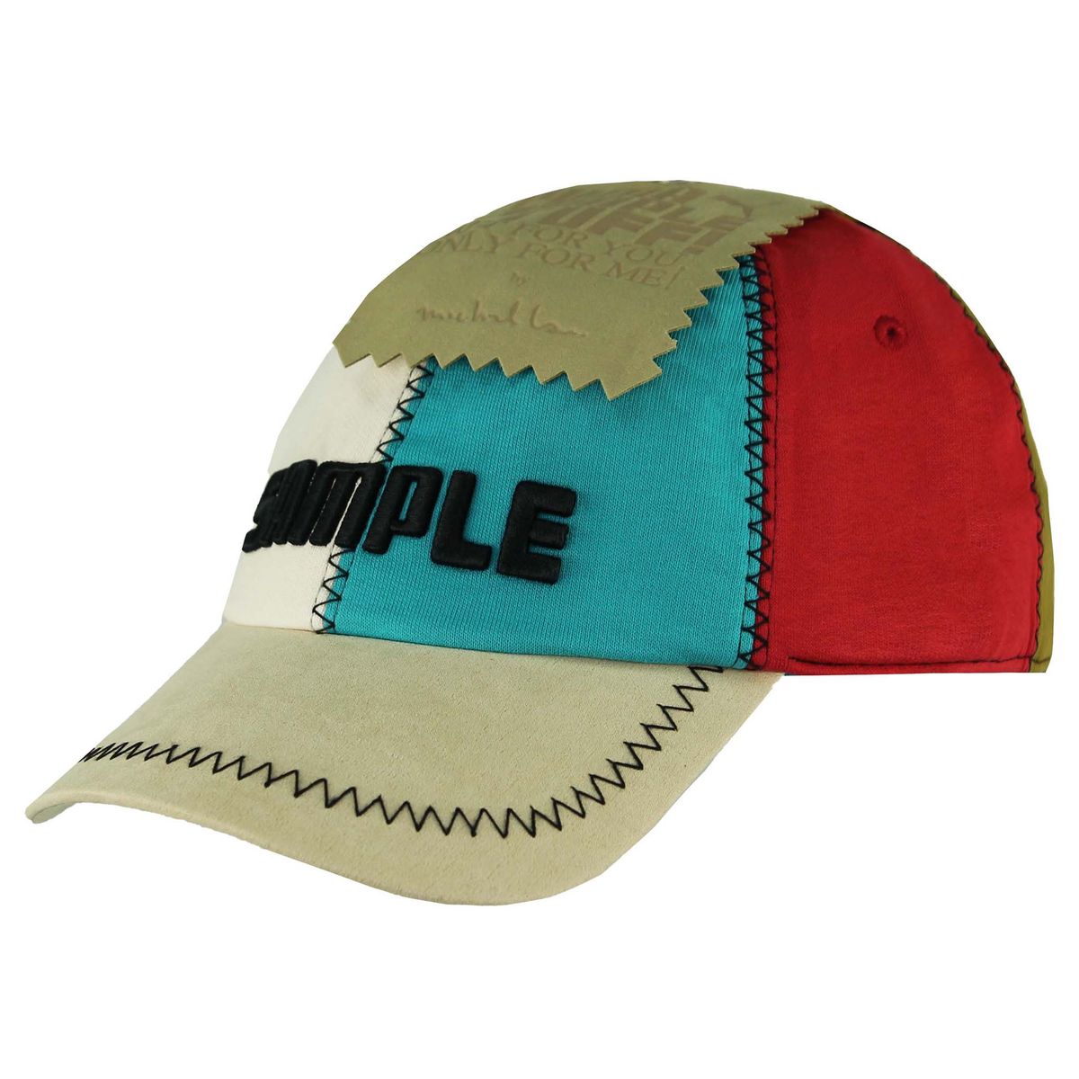 Colorblock Baseball Cap mit Schriftzug