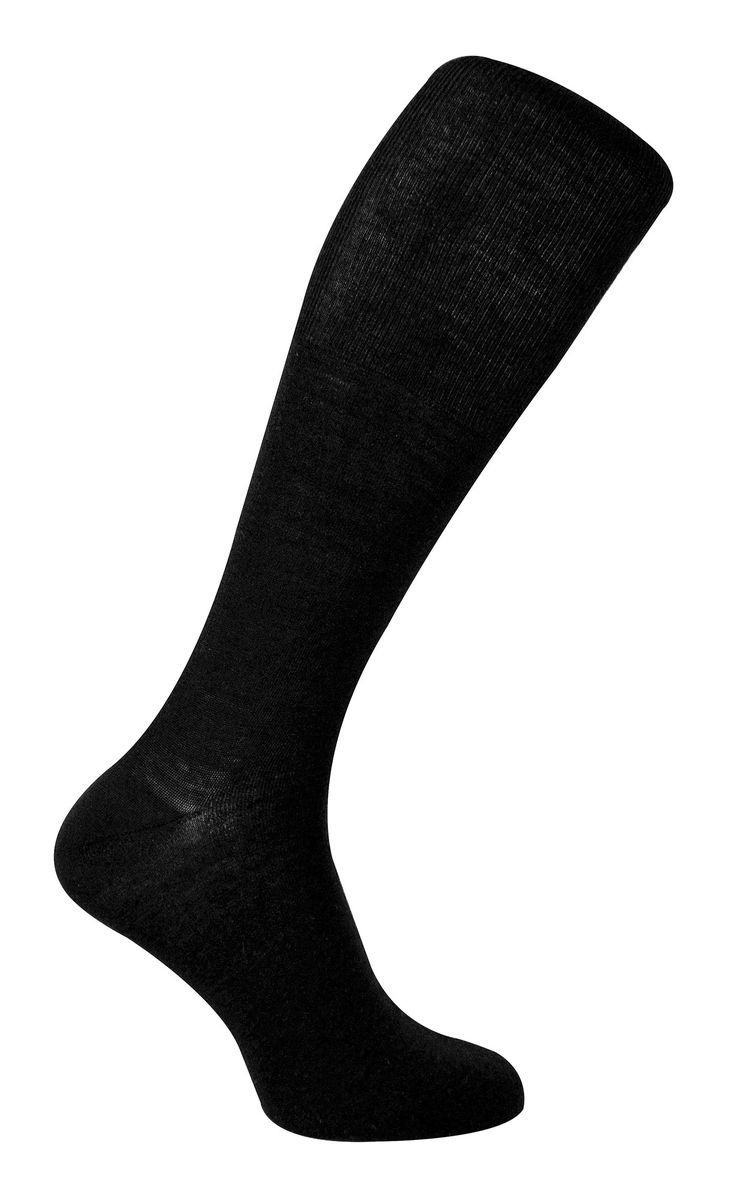 Herren Kniestrümpfe aus Merinowolle | Steven | Winter Long Boot Socks - Schwarz