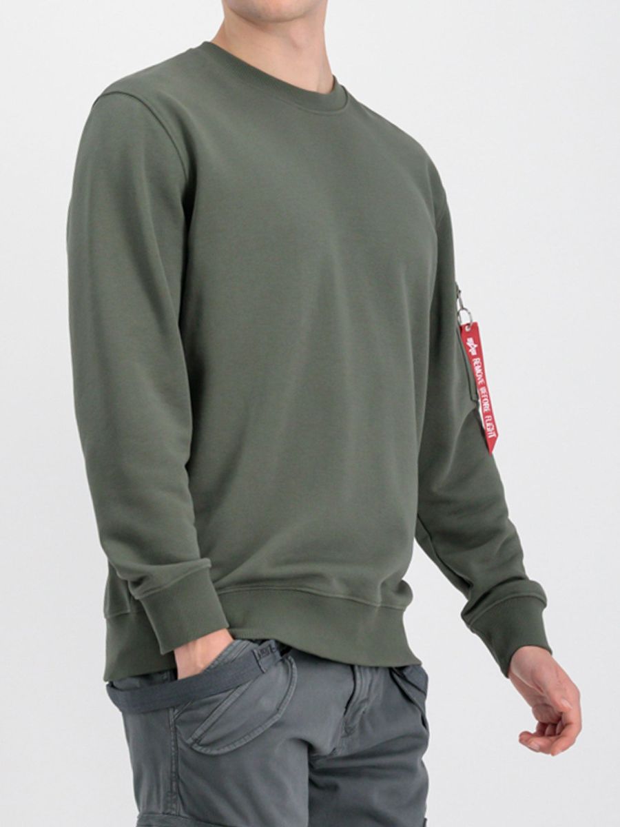 Klassisches einfarbiges Rundhals-Pullover-Sweatshirt