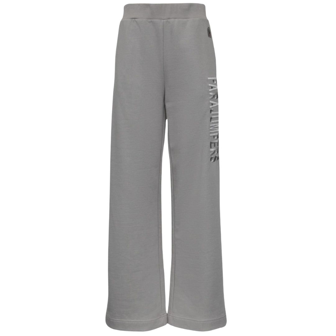 Graue ausgestellte Loungewear-Hose mit Logo