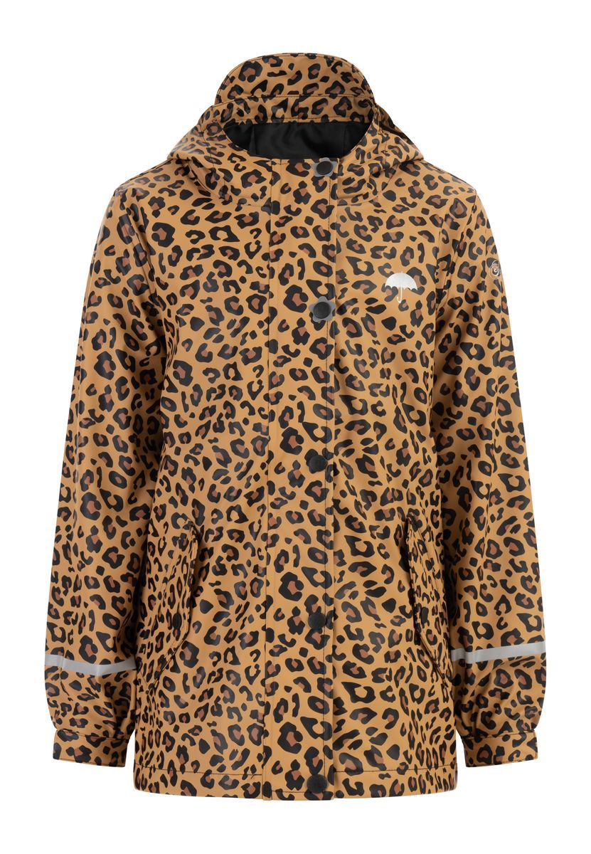 Schmuddelwedda Regenjacke Mädchen schwarz beige leo