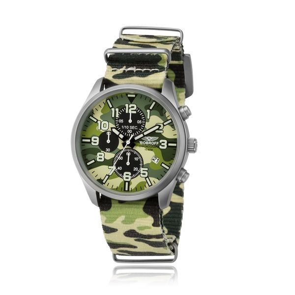 Herren-Gunmetal-Uhr mit Camo-Armband