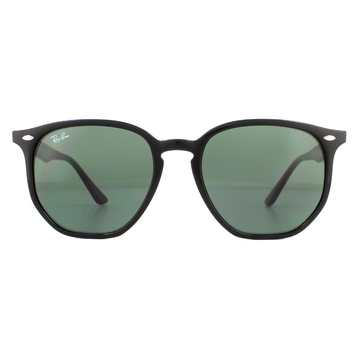 Runde Sonnenbrille mit dunkelgrünen Gläsern