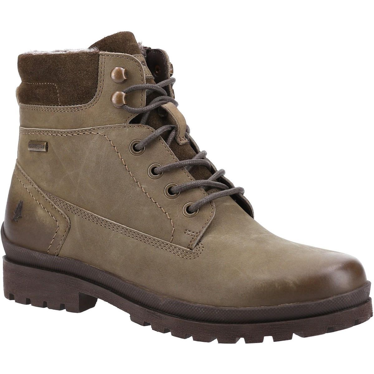 Hush Puppies Womens/Ladies Annay Leder Kampfstiefel (Khaki)
