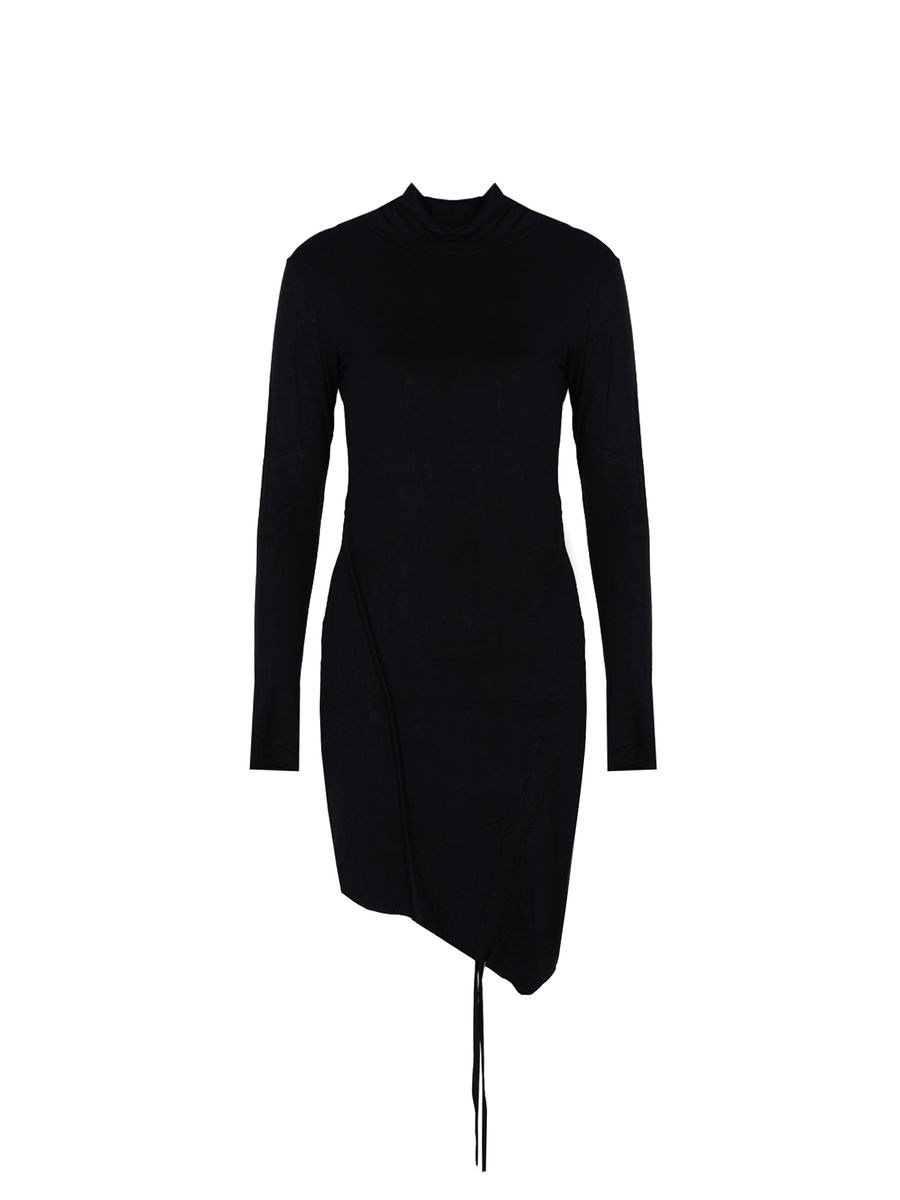 Asymmetrisches Langarm-Minikleid