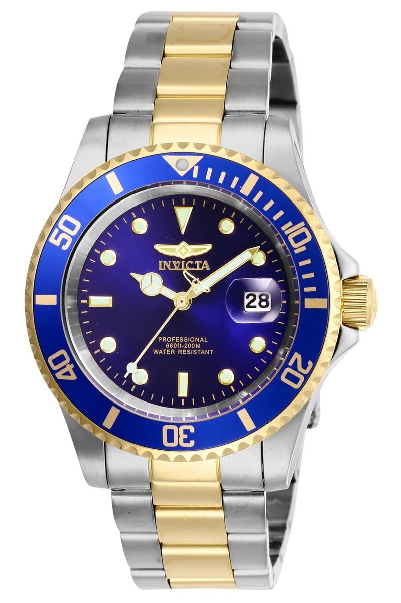 Zweifarbige Edelstahl Taucheruhr